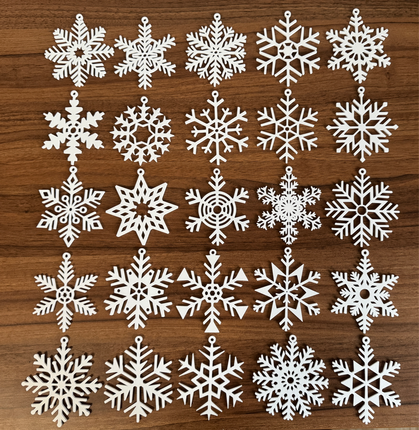 Okraski snežinke set 25kos