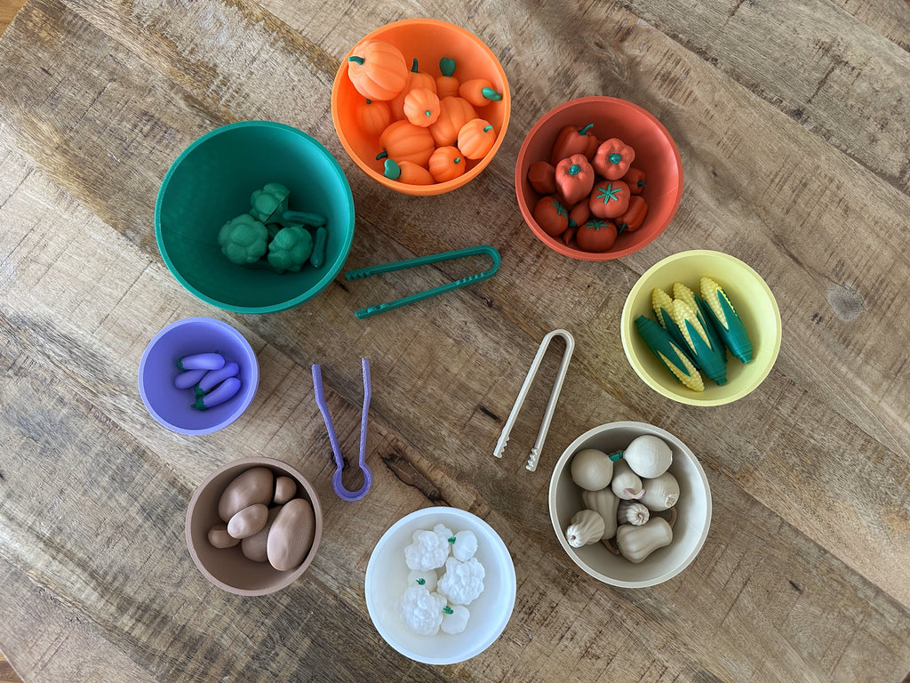 Montessori sortirni set – sadje in zelenjava