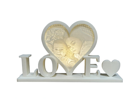 Napis Love u z litofansko sliko